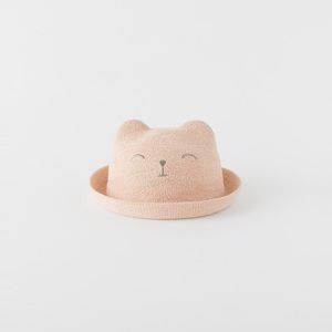 NWT Zara 0-1Y hat with ears and embroidery